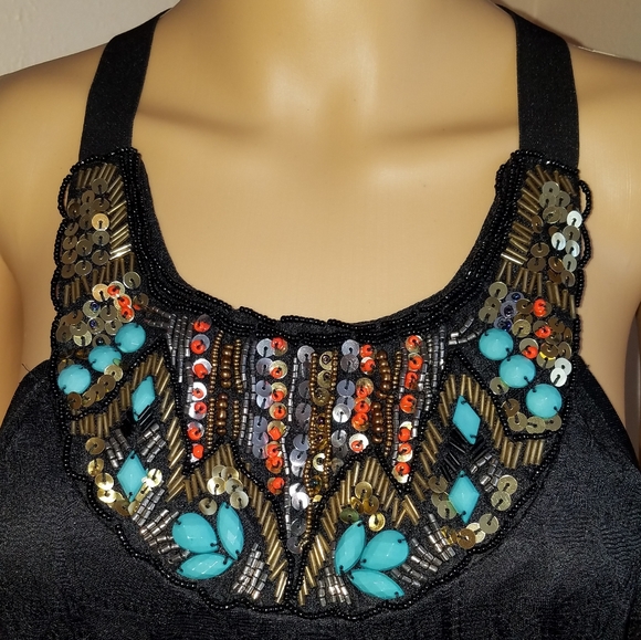 Cat D Dresses & Skirts - Black overlay dress with embellishment